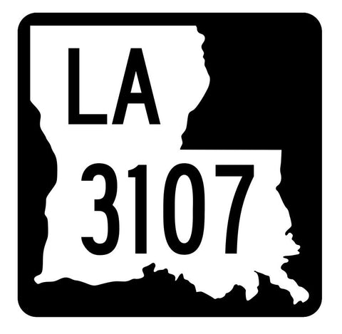 Louisiana State Highway 3107 Sticker Decal R6515 Highway Route Sign