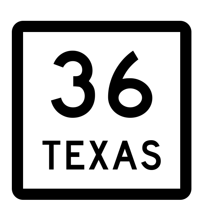 Texas State Highway 36 Sticker Decal R2290 Highway Sign - Winter Park Products