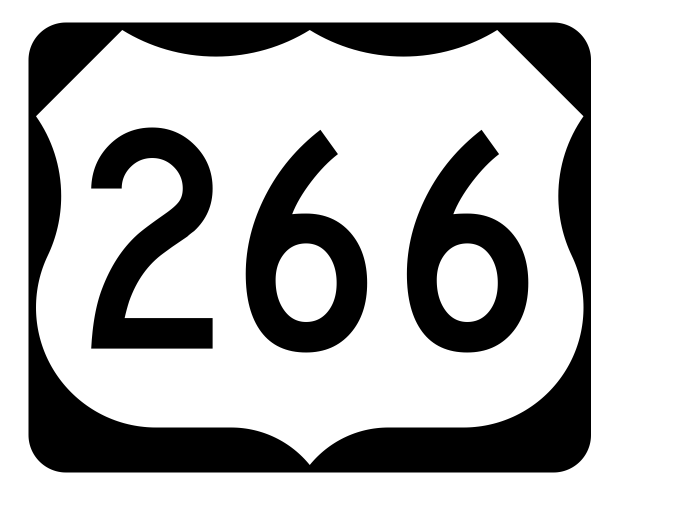 US Route 266 Sticker R2163 Highway Sign Road Sign - Winter Park Products