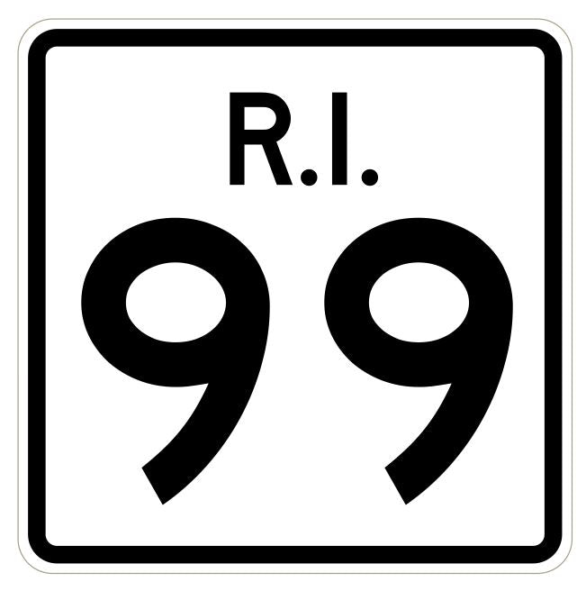 Rhode Island State Road 99 Sticker R4235 Highway Sign Road Sign Decal