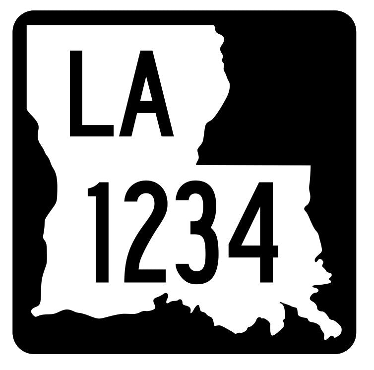 Louisiana State Highway 1234 Sticker Decal R6455 Highway Route Sign