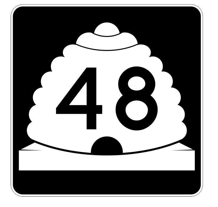 Utah State Highway 48 Sticker Decal R5388 Highway Route Sign