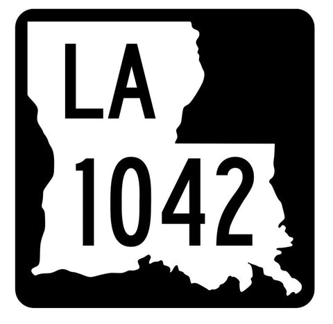 Louisiana State Highway 1042 Sticker Decal R6302 Highway Route Sign