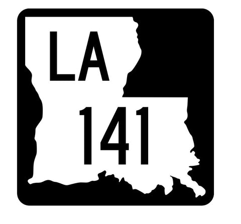 Louisiana State Highway 141 Sticker Decal R5856 Highway Route Sign