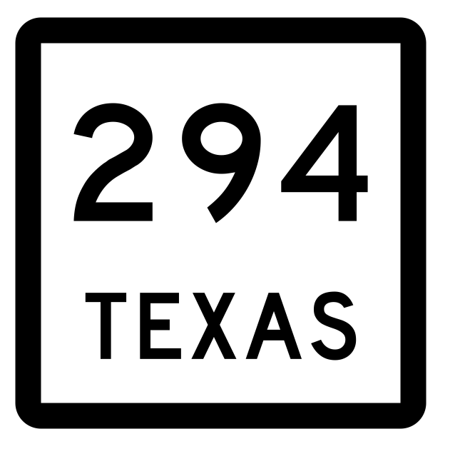 Texas State Highway 294 Sticker Decal R2589 Highway Sign