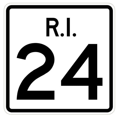 Rhode Island State Road 24 Sticker R4222 Highway Sign Road Sign Decal