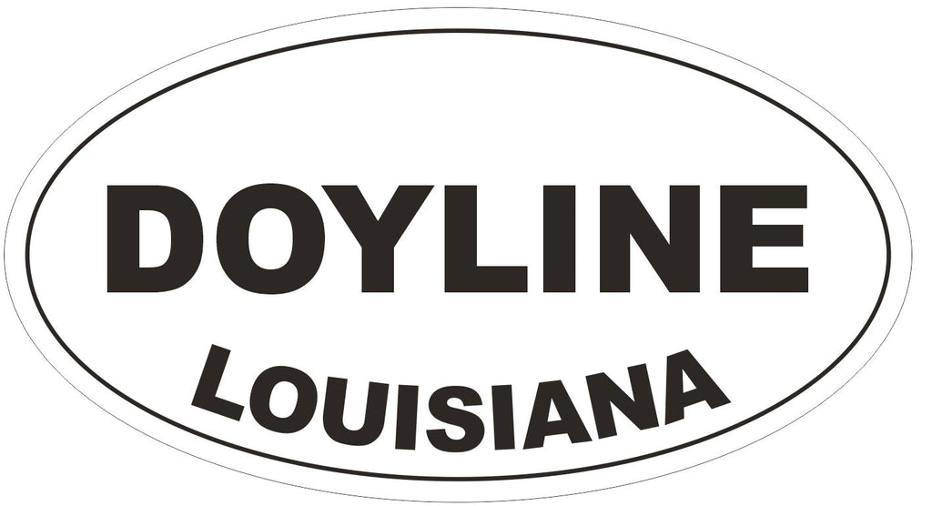 Doyline Louisiana Oval Bumper Sticker or Helmet Sticker D3903