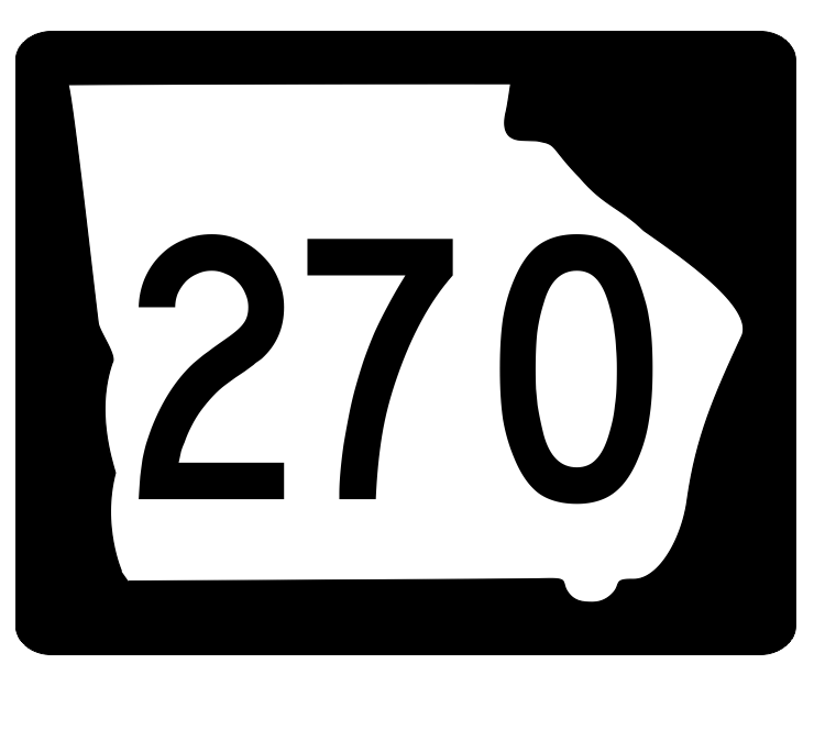 Georgia State Route 270 Sticker R3935 Highway Sign