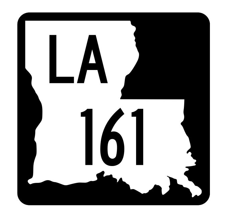 Louisiana State Highway 161 Sticker Decal R5876 Highway Route Sign