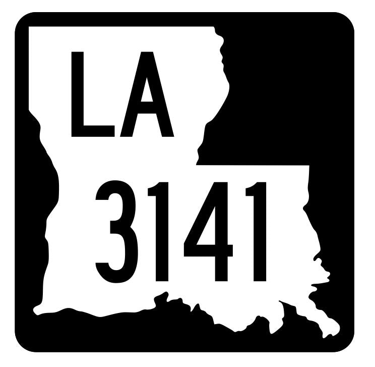 Louisiana State Highway 3141 Sticker Decal R6529 Highway Route Sign