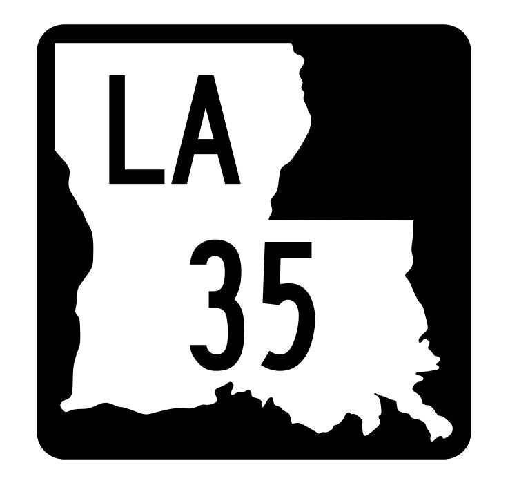 Louisiana State Highway 35 Sticker Decal R5761 Highway Route Sign