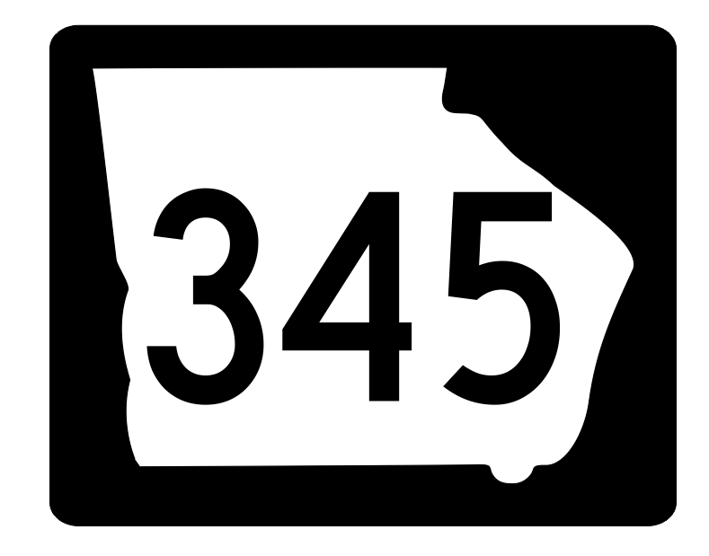 Georgia State Route 345 Sticker R4009 Highway Sign Road Sign Decal