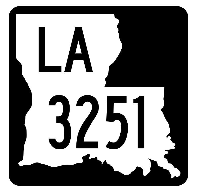 Louisiana State Highway 3251 Sticker Decal R6574 Highway Route Sign