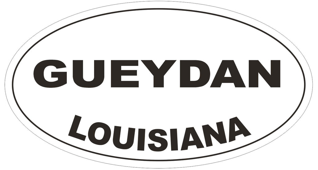 Gueydan Louisiana Oval Bumper Sticker or Helmet Sticker D3934