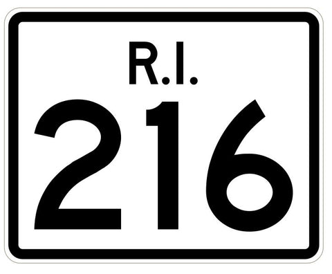 Rhode Island State Road 216 Sticker R4270 Highway Sign Road Sign Decal