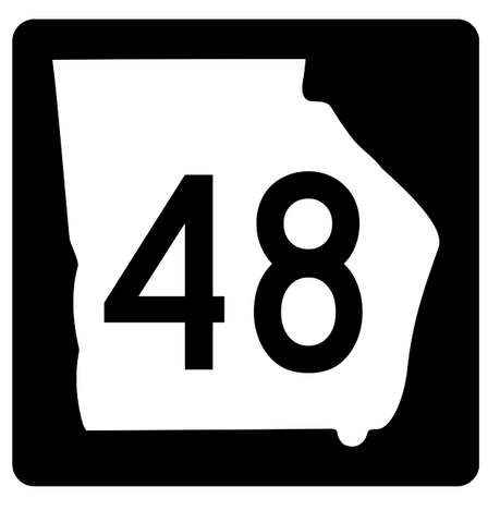 Georgia State Route 48 Sticker R3595 Highway Sign