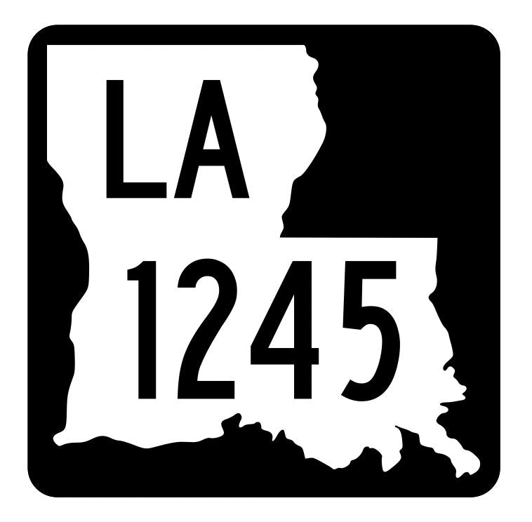 Louisiana State Highway 1245 Sticker Decal R6465 Highway Route Sign