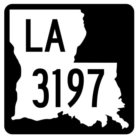 Louisiana State Highway 3197 Sticker Decal R6554 Highway Route Sign