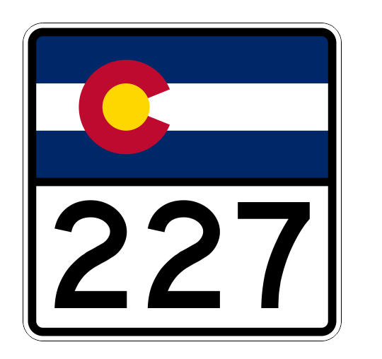 Colorado State Highway 227 Sticker Decal R2229 Highway Sign - Winter Park Products