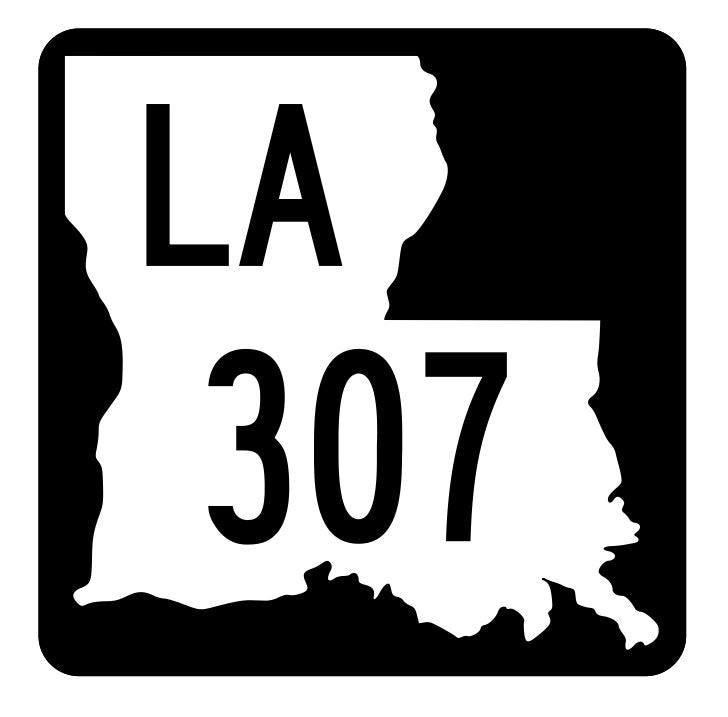 Louisiana State Highway 307 Sticker Decal R5902 Highway Route Sign