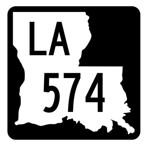 Louisiana State Highway 574 Sticker Decal R6001 Highway Route Sign