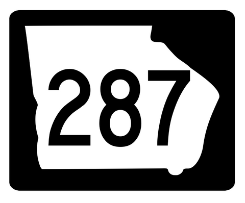 Georgia State Route 287 Sticker R3951 Highway Sign