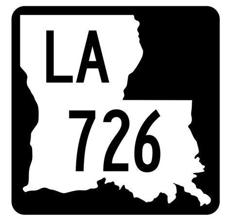 Louisiana State Highway 726 Sticker Decal R6065 Highway Route Sign