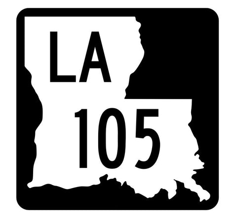 Louisiana State Highway 105 Sticker Decal R5821 Highway Route Sign