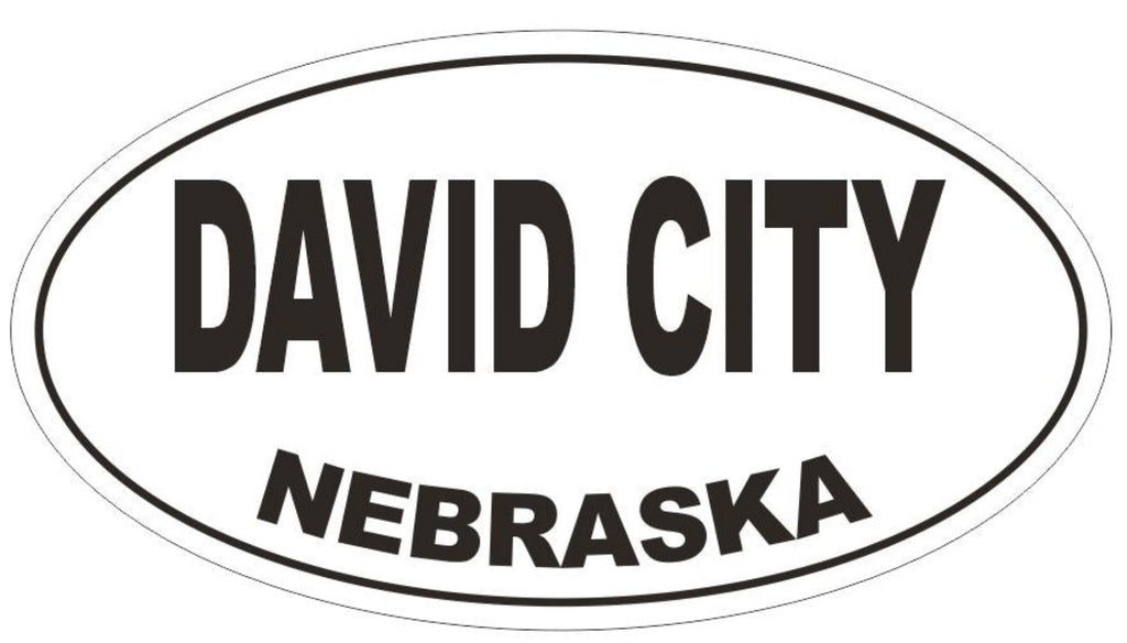 David City Nebraska Oval Bumper Sticker or Helmet Oval D5022 Oval