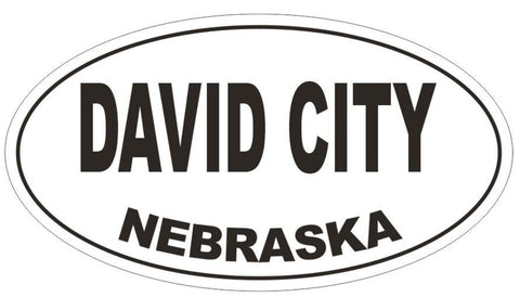 David City Nebraska Oval Bumper Sticker or Helmet Oval D5022 Oval