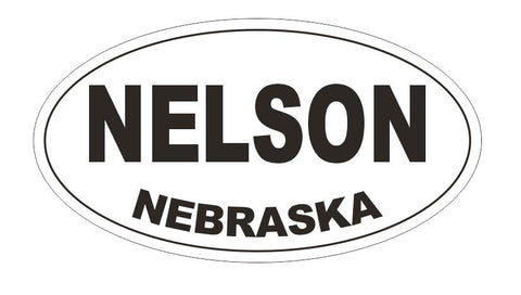 Nelson Nebraska Bumper Sticker or Helmet Sticker D5337 Oval