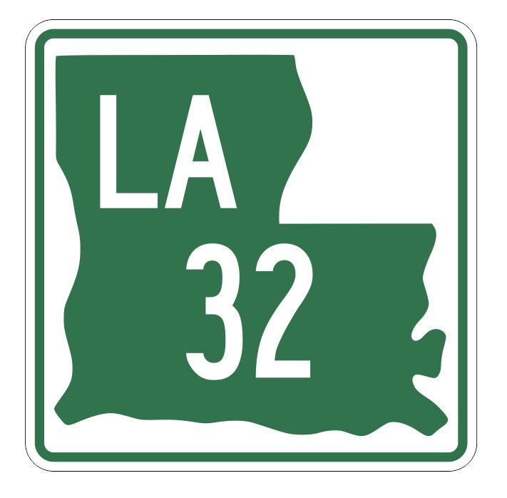 Louisiana State Highway 32 Sticker Decal R6597 Highway Route Sign