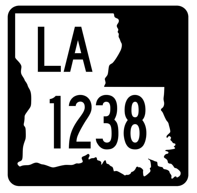 Louisiana State Highway 1238 Sticker Decal R6459 Highway Route Sign