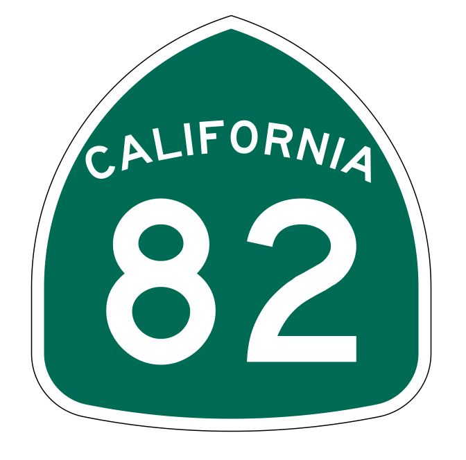 California State Route 82 Sticker Decal R1166 Highway Sign - Winter Park Products