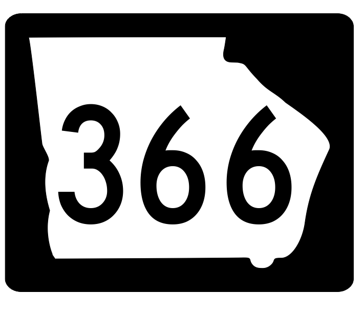 Georgia State Route 366 Sticker R4027 Highway Sign Road Sign Decal