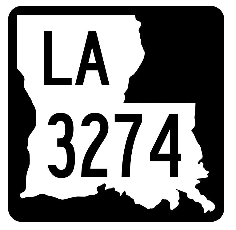 Louisiana State Highway 3274 Sticker Decal R6589 Highway Route Sign