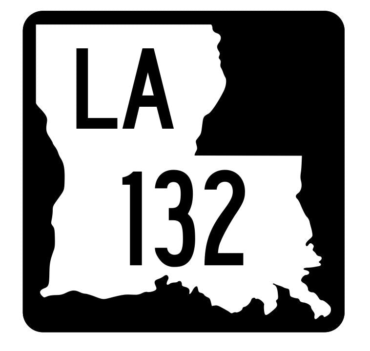 Louisiana State Highway 132 Sticker Decal R5848 Highway Route Sign