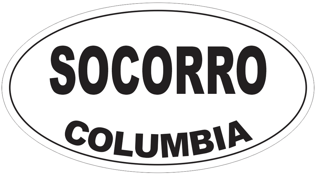 Socorro Columbia Oval Bumper Sticker or Helmet Sticker D4687