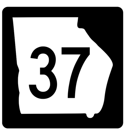 Georgia State Route 37 Sticker R3585 Highway Sign