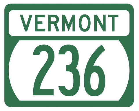 Vermont State Highway 236 Sticker Decal R5343 Highway Route Sign