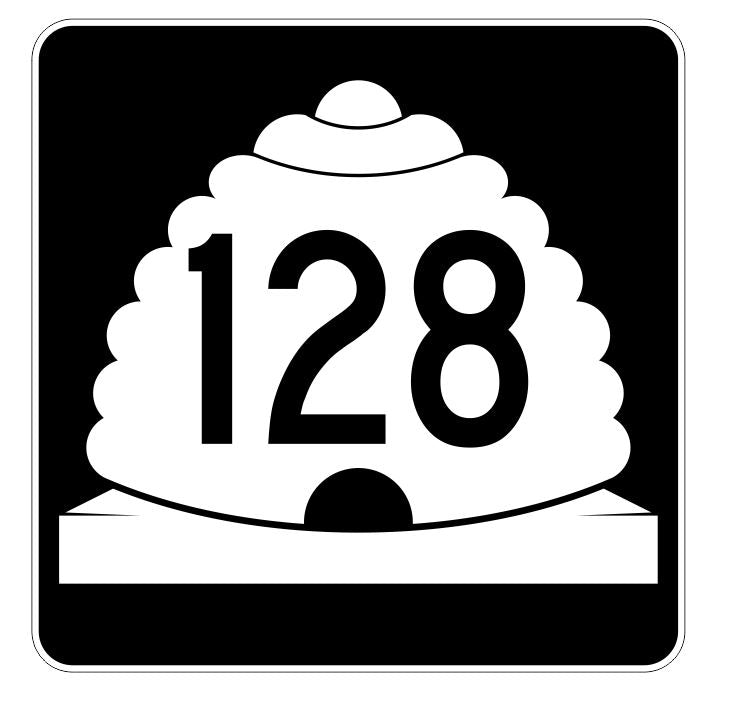 Utah State Highway 128 Sticker Decal R5453 Highway Route Sign