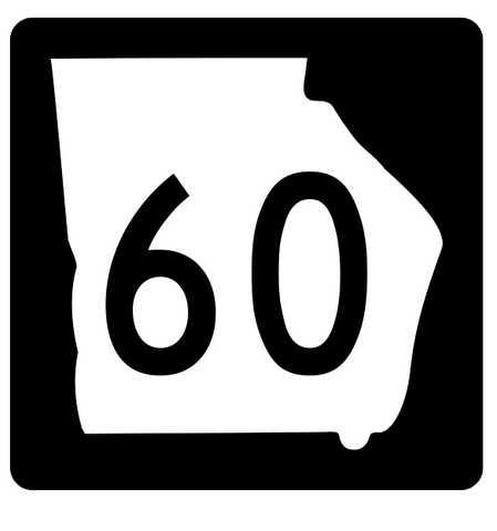 Georgia State Route 60 Sticker R3606 Highway Sign