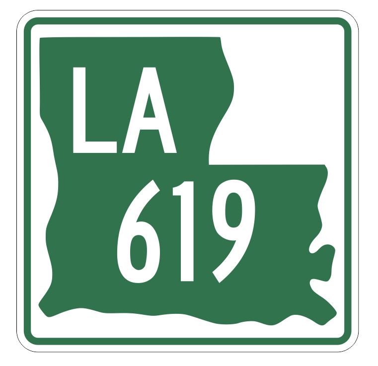 Louisiana State Highway 619 Sticker Decal R6626 Highway Route Sign