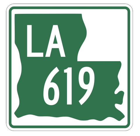 Louisiana State Highway 619 Sticker Decal R6626 Highway Route Sign