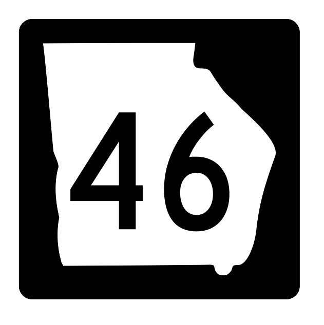 Georgia State Route 46 Sticker R3593 Highway Sign