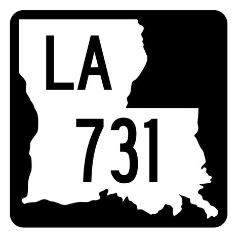 Louisiana State Highway 731 Sticker Decal R6067 Highway Route Sign