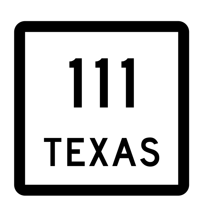 Texas State Highway 111 Sticker Decal R2412 Highway Sign - Winter Park Products