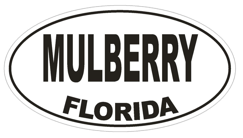 Mulberry Florida Oval Bumper Sticker or Helmet Sticker D1573 Euro Oval - Winter Park Products