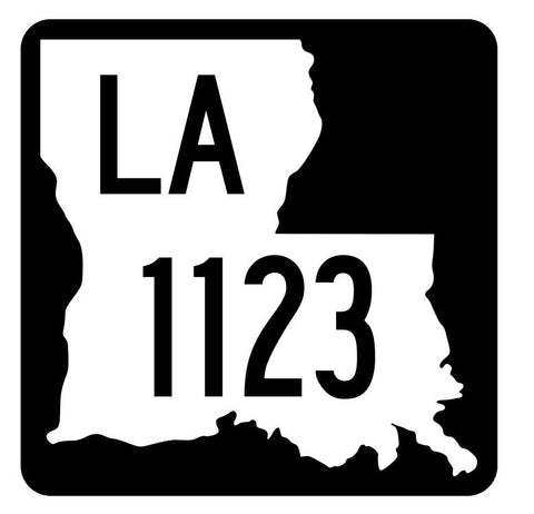 Louisiana State Highway 1123 Sticker Decal R6365 Highway Route Sign