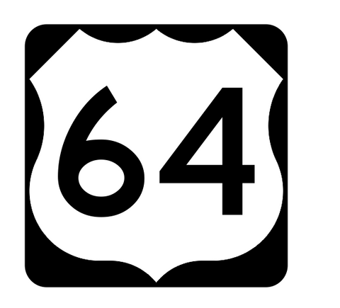 US Route 64 Sticker R1924 Highway Sign Road Sign - Winter Park Products